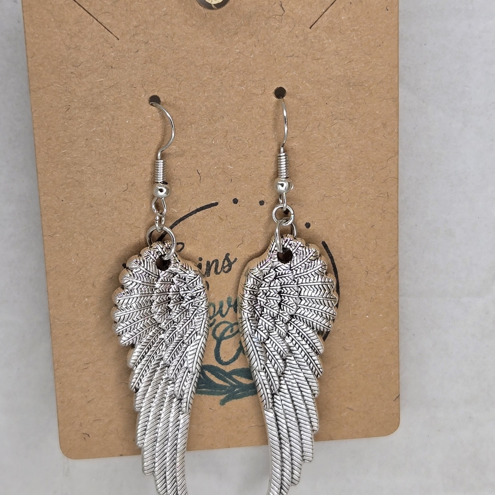 Elegant Silver Wing Earrings